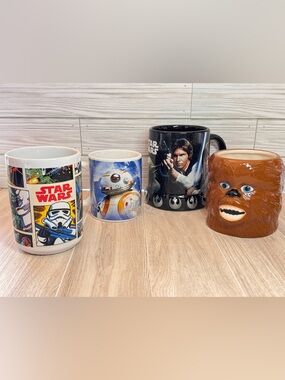 Star Wars Mug Collection- Lot of 4 Vintage & Modern